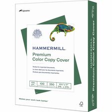 Hammermill Premium Color Copy Cover - White - 100 Brightness - 99% Opacity - Letter - 8 1/2" x 11" - 100 lb Basis Weight - Smooth - 250 / Pack - Archival-safe, Acid-free, Jam-free