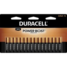 Duracell Coppertop Alkaline AAA Batteries - For Multipurpose - AAA - 1.5 V DC - 16 / Pack