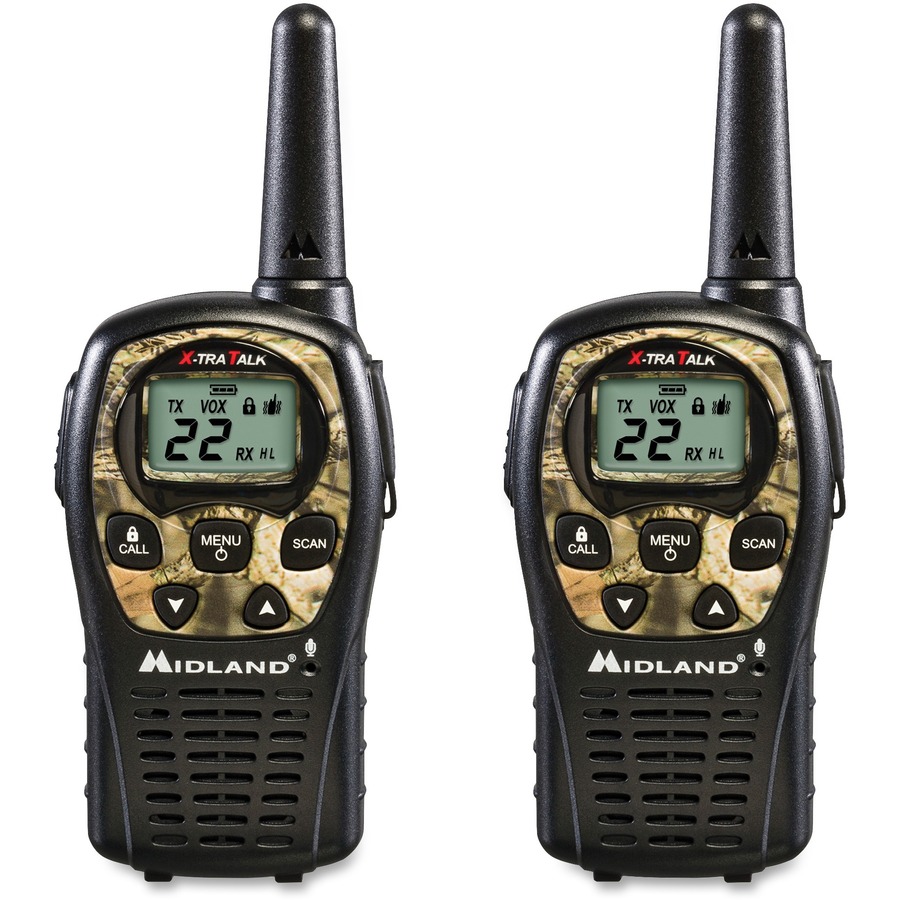Midland LXT535VP3 24-mile Range 2-Way 22 Radio Channels 22 GMRS Upto  126720 ft Auto Squelch, Keypad Lock, Silent Operation Water Resistant  Filo CleanTech