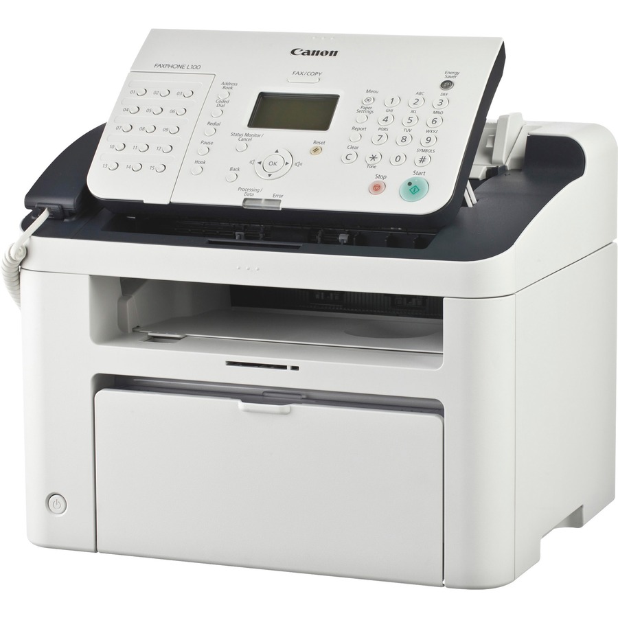 Canon FAXPHONE Laser Multifunction Printer - Monochrome - White - Copier/Fax/Printer/Telephone 19 ppm Mono Print - 1200 x 600 dpi Print - Up to 8000 Pages Monthly - 150 sheets