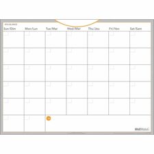 AT-A-GLANCE® WallMates™ Self-Adhesive Dry Erase Monthly Planner 18" x 24" - Monthly - 2022 - 2022 - 18" x 24" Sheet Size - White - Reminder Section, Erasable - 1 Each