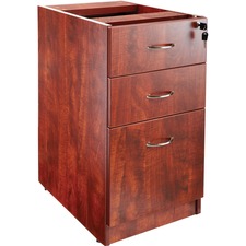 Lorell Essentials Hanging Fixed Pedestal - 3-Drawer - 15.5" x 21.9" x 28.5" - 3 x Box, File Drawer(s) - Finish: Laminate, Cherry