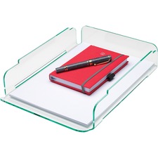 Lorell Single Stacking Document Tray - Desktop - Durable, Lightweight, Non-skid, Stackable - Clear - Acrylic - 1 Each