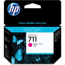 HP 711 (CZ131A) Original Inkjet Ink Cartridge - Single Pack - Magenta - 1 Each - Inkjet - 1 Each