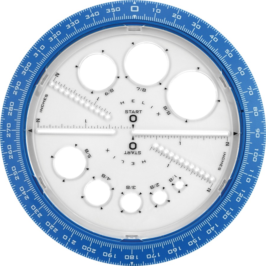 hlx36002 helix angle and circle protractor plastic assorted 1 each office supply hut