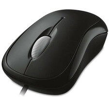Microsoft Basic Optical Mouse - Optical - Cable - Black - 1 Pack - USB, PS/2 - 800 dpi - Scroll Wheel - 3 Button(s) - Symmetrical