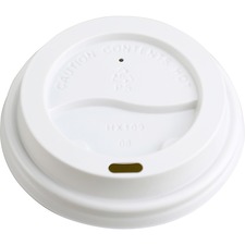 Genuine Joe Ripple Hot Cup Protective Lids - Polystyrene - 50 / Pack - White