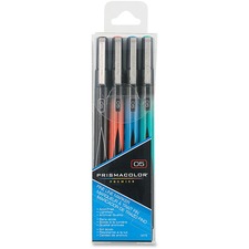 Prismacolor Premier Illustration Markers - Fine Marker Point - Black, Red, Blue, Green - 4 / Pack