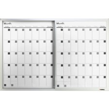 Lorell Magnetic Dry-Erase Calendar Board - 36" (3 ft) Width x 24" (2 ft) Height - Frost Surface - Rectangle - Magnetic - Stain Resistant - Assembly Required - 1 Each