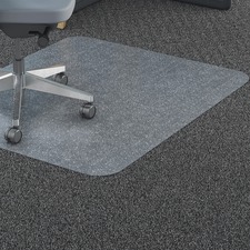 Lorell Big & Tall Chairmat - Carpeted Floor - 45" (1143 mm) Width x 53" (1346.20 mm) Depth - Rectangular - Polycarbonate - Clear - 1Each