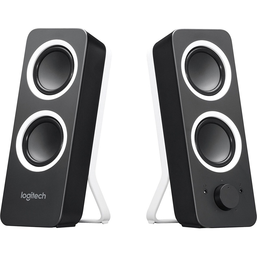 Logitech Speakers Z200 with Stereo Sound for Multiple (Midnight - 1 Pack - Yuletide Office Solutions