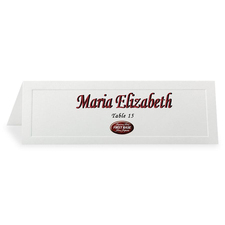 First Base Overtures Traditional Embossed Tent Cards - 11" x 4 1/4" - 65 lb Basis Weight - 50 / Pack - Acid-free, Lignin-free, Perforated, Pre-scored - White