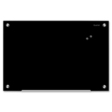 Quartet Infinity Magnetic Glass Dry-Erase Board, Black, 4' x 3' - 36" (914.40 mm) Height x 48" (1219.20 mm) Width - Black Glass Surface - Magnetic, Non-porous, Ghost Resistant, Stain Resistant - 1 Each