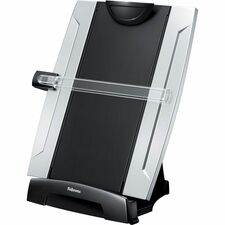 Office Suites™ Desktop Copyholder with Memo Board - 15" (381 mm) Height x 10.25" (260.35 mm) Width x 6" (152.40 mm) Depth - Black, Silver