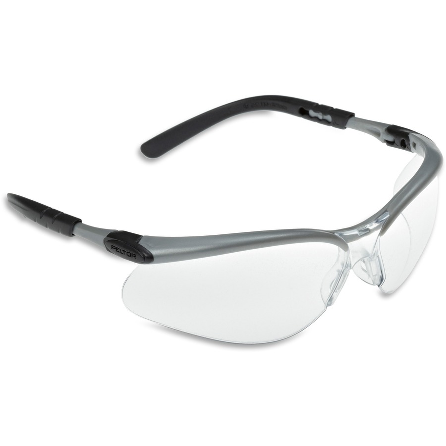 Adjustable BX Protective 3M Eyewear Silver and Black Frame 4 Pack 4 Each 