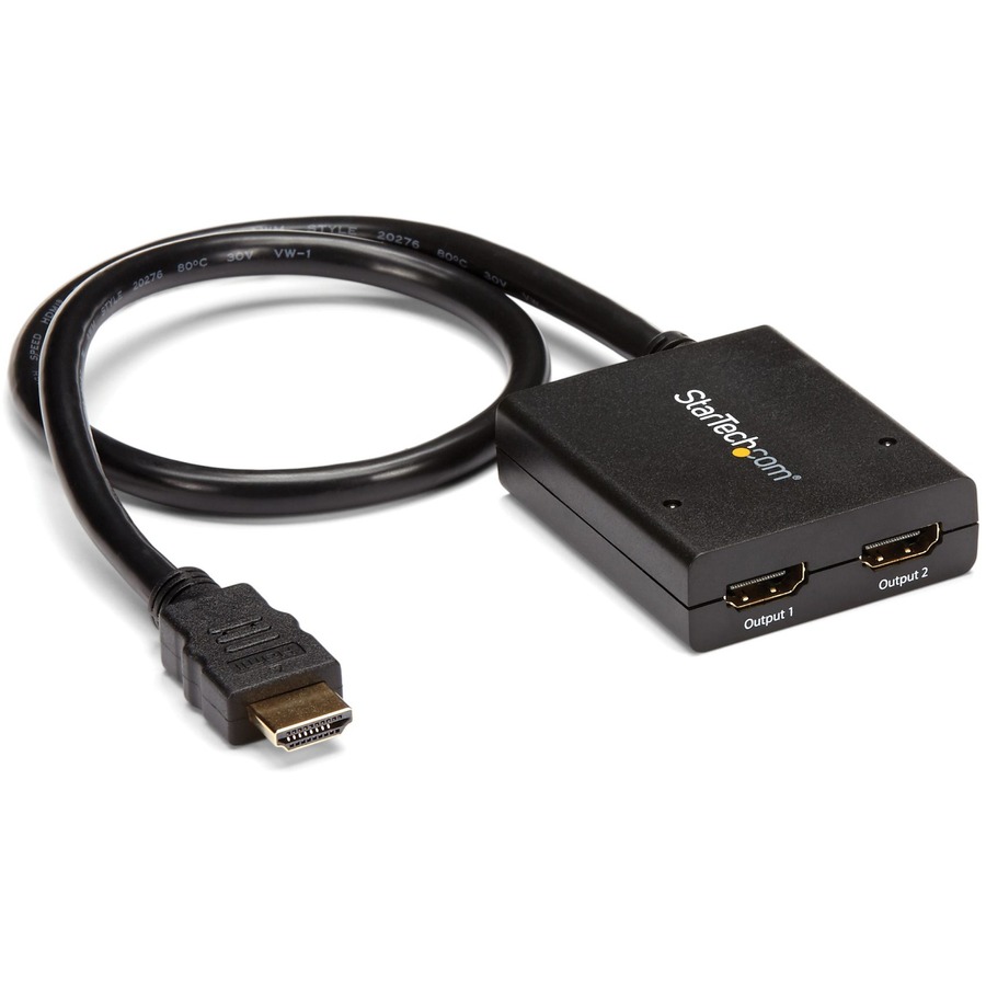 Kritik lige Udrydde StarTech.com HDMI Splitter 1 In 2 Out - 4k 30Hz - 2 Port - Supports 3D  video - Powered HDMI Splitter - HDMI Audio Splitter - Split an HDMI audio/video  source to