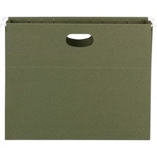 Smead Letter Recycled Hanging Folder - 8 1/2" x 11" - 3 1/2" Expansion - Standard Green - 10 / Box