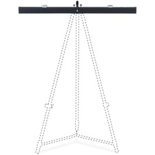 Lorell Telescoping Easel Pad Holder - 27.9" Length - Aluminum - Black