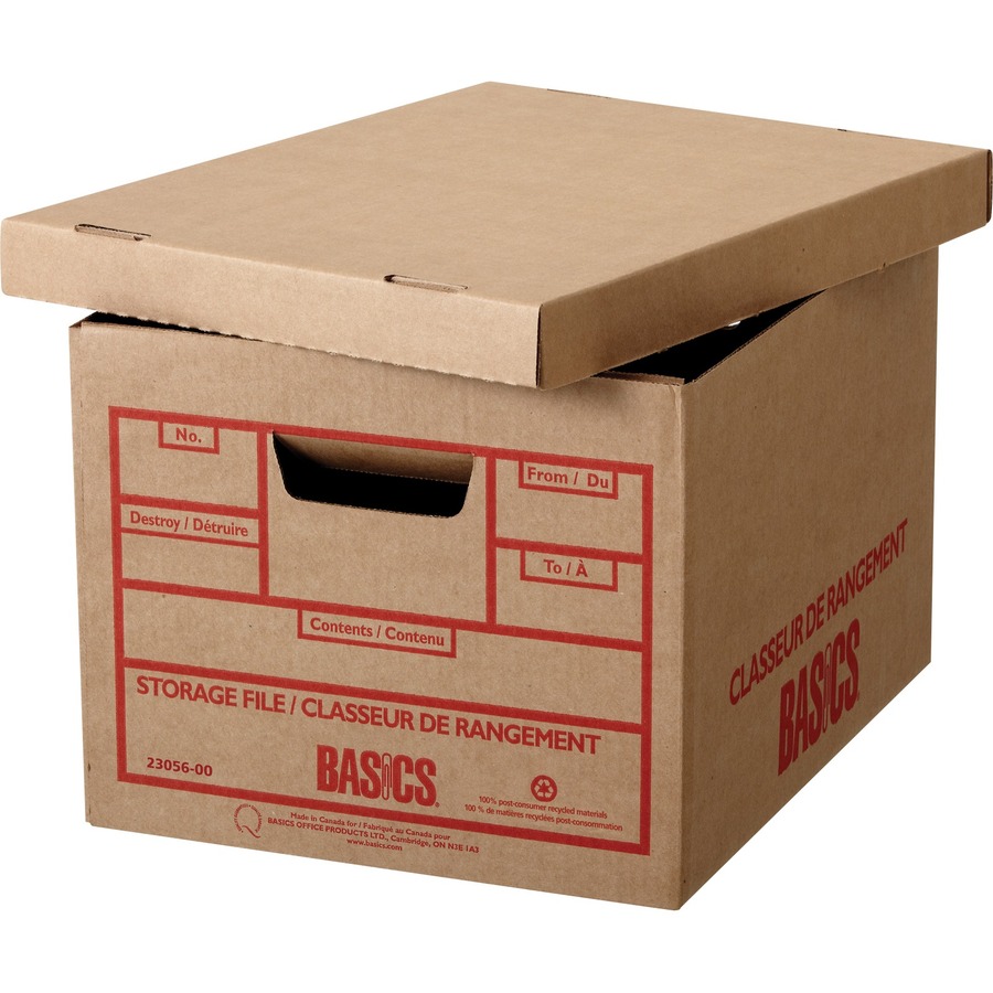 Basics® Recycled Storage Boxes 12 x 15 x 10 6/pkg