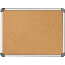 Quartet Euro Bulletin Board - 24" (609.60 mm) Height x 36" (914.40 mm) Width - Mounting System - Anodized Aluminum Frame