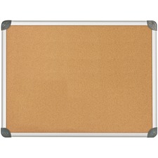 Quartet Euro Bulletin Board - 36" (914.40 mm) Height x 48" (1219.20 mm) Width - Mounting System - Anodized Aluminum Frame - 1 Each