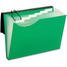 Pendaflex Letter Expanding File - 8 1/2" x 11" - 7 Pocket(s) - Green - 1 Each