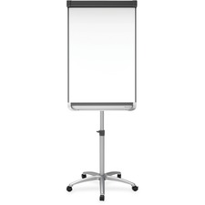 Quartet Prestige 2 Small Magnetic Whiteboard Easel - 24" (2 ft) Width x 36" (3 ft) Height - White Steel Surface - Rectangle - Portable - Magnetic - Marker Tray, Locking Casters, Ghost Resistant, Stain Resistant, Grid Pattern - 1 Each