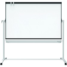 Quartet Prestige 2 Large Magnetic Whiteboard Easel - 72" (6 ft) Width x 48" (4 ft) Height - White Steel Surface - Rectangle - Portable - Magnetic - Locking Casters, Marker Tray, Stain Resistant, Ghost Resistant, Grid Pattern - 1 Each