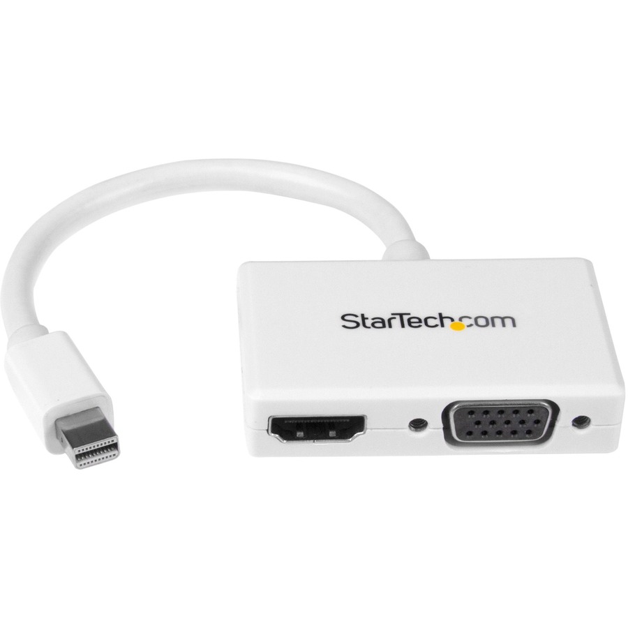 Rute Lingvistik Teasing StarTech.com Travel A/V Adapter - 2-in-1 Mini DisplayPort to HDMI or VGA  Converter - White - Connect a Mini DisplayPort-equipped PC or Mac to an HDMI  or VGA display - Mini Displayport