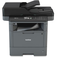 Brother MFC-L5800DW Wireless Laser Multifunction Printer - Monochrome - Copier/Fax/Printer/Scanner - 42 ppm Mono Print - 1200 x 1200 dpi Print - Automatic Duplex Print - Up to 50000 Pages Monthly - 300 sheets Input - Color Scanner - 1200 dpi Optical Scan - Monochrome Fax - Ethernet - Wireless LAN - USB - 1 Each - For Plain Paper Print