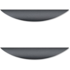 Lorell Laminate Drawer Traditional Pulls - Traditional - 6.4" Width x 1.1" Depth x 0.6" Height - Aluminum Alloy - Black