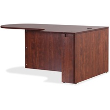 Lorell Essentials Right Peninsula Desk Box 1 of 2 - 1" Top, 70.9" x 41.4"29.5" - Finish: Cherry Laminate