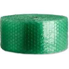 Sparco 125' Recycled Bubble Cushioning - 12" (304.80 mm) Width x 125 ft (38100 mm) Length - 0.5" Bubble Size - Eco-friendly, Flexible, Lightweight - Green - 4 / Bag