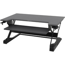 Ergotron WorkFit-TL, Sit-Stand Desktop Workstation (black) - Rectangle Top - 18.14 kg Capacity - Adjustable Height15" Adjustment x 37.5" Table Top Width x 25" Table Top Depth - Black - 1 Each