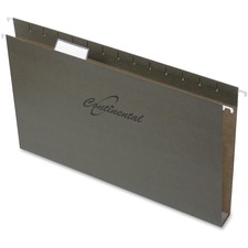 Continental Legal Recycled Hanging Folder - 1" Folder Capacity - 8 1/2" x 14" - Standard Green - 25 / Box