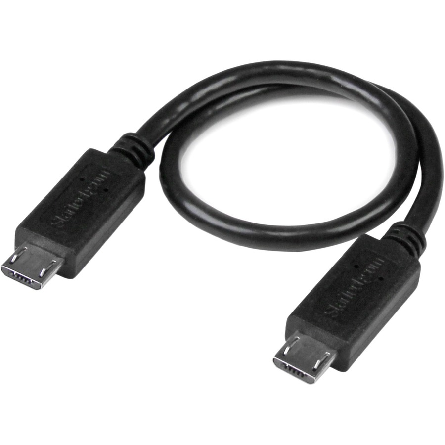 StarTech.com 8in USB OTG Cable - Micro USB to Micro USB M/M - USB Adapter - 8 inch - Connect your USB On-the-Go capable or phone to an external