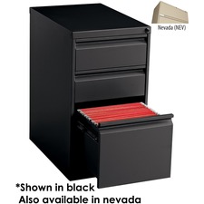 Offices To Go Pedestal - Box/Box/File - 3-Drawer - MVLW23BBF - 15" x 23" x 27.6" - 3 x Drawer(s) for File, Box - Key Lock, Recessed Handle, Pull Handle, Ball-bearing Suspension - Nevada