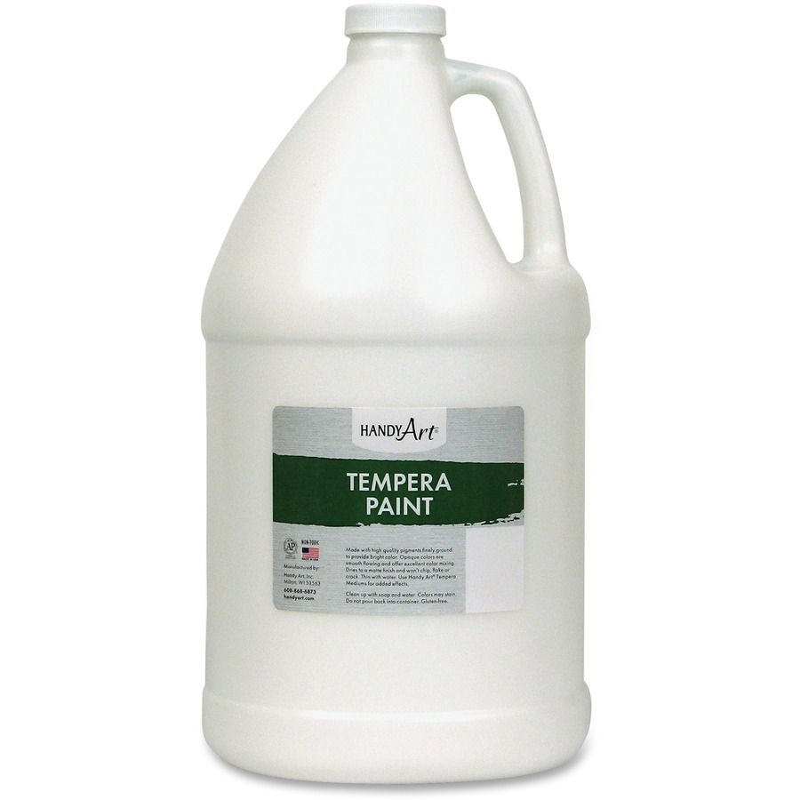 Handy Art Premium Tempera Paint Gallon 1 gal 1 Each White Servmart