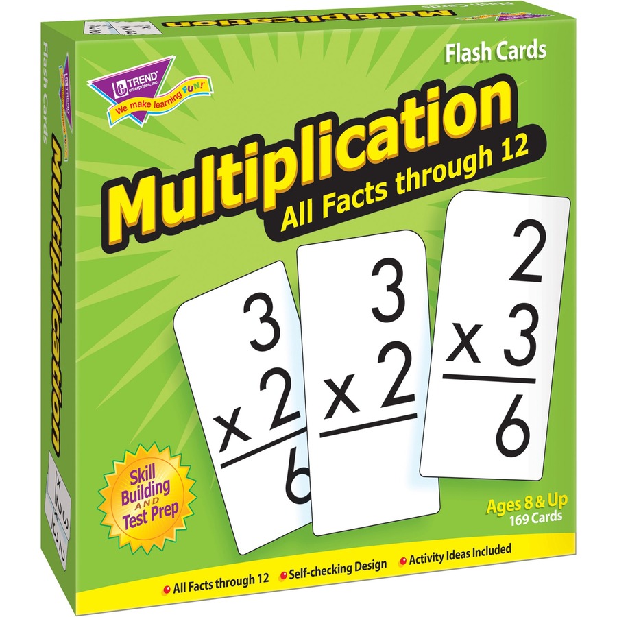 Trend Multiplication all facts through 12 Flash Cards - Zerbee
