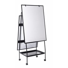 Bi-office Creation Station - Black Frame - Magnetic - Assembly Required - 1 Each