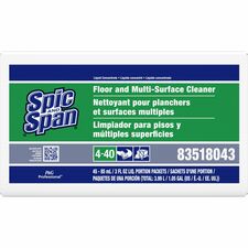 Spic and Span Floor Cleaner - Concentrate Liquid - 3 fl oz (0.1 quart) - 45 / Carton - Green, Translucent