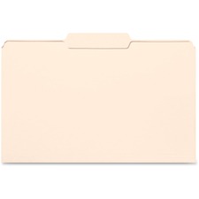 Business Source 1/3 Tab Cut Legal Recycled Top Tab File Folder - 8 1/2" x 14" - 3/4" Expansion - Manila - 10% Recycled - 100 / Box