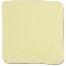 Rubbermaid Commercial 12" Yellow Light Commrcl MF Cloth - 12" (304.80 mm) Length x 12" (304.80 mm) Width - 1 Each - Reusable, Bleach-safe, Chemical Resistant, Launderable - Yellow