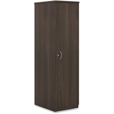 HON BL Wardrobe Cabinet 65"H - 24" x 18"66" - 1 Door(s) - Square Edge - Finish: Espresso, Thermofused Laminate (TFL)