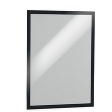 DURABLE Duraframe Tabloid - 11" x 17" Frame Size - Rectangle - Horizontal, Vertical - Self-adhesive, Magnetic, Dual-sided, Sturdy - 2 / Pack - Black