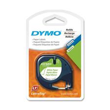 Dymo LetraTag Tapes - 15/32" - White - 1 Each