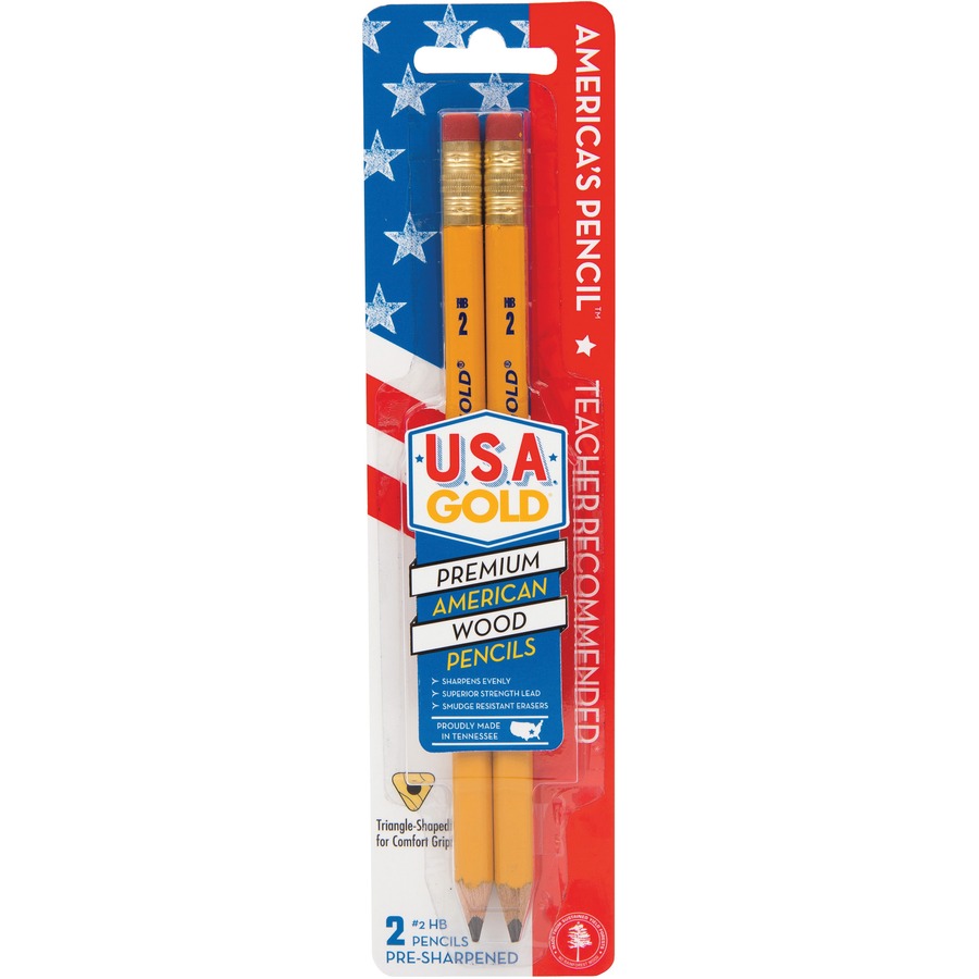 2 Pre Sharpened Pencils 12 Count DDR56 for sale online Write Dudes USA Gold Premium Cedar No 