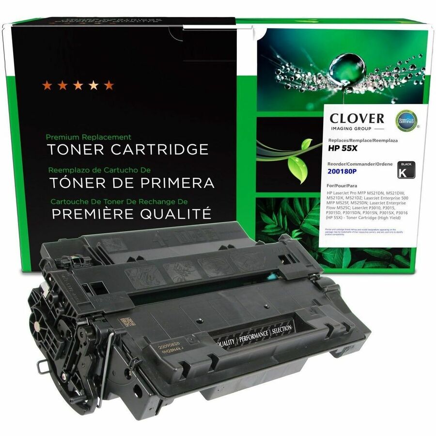 CIG Remanufactured High Laser Toner Cartridge - Compatible for HP 55X - Black - 1 Each - 12500 Pages