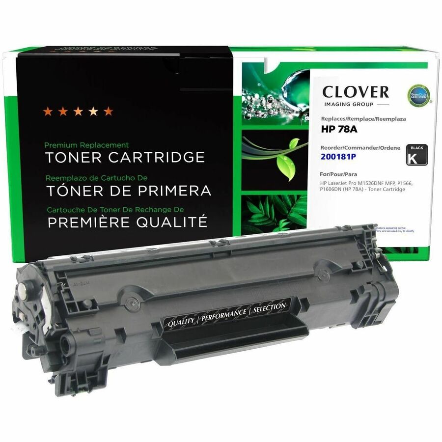 Clover Imaging Group Remanufactured Laser Toner Cartridge 78A (CE278A) - Black - 1 Each - 2,100 Pages