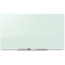 Quartet Invisamount Magnetic Glass Dry-Erase Board - 74" (6.2 ft) Width x 41" (3.4 ft) Height - White Tempered Glass Surface - Rectangle - Horizontal/Vertical - 1 Each